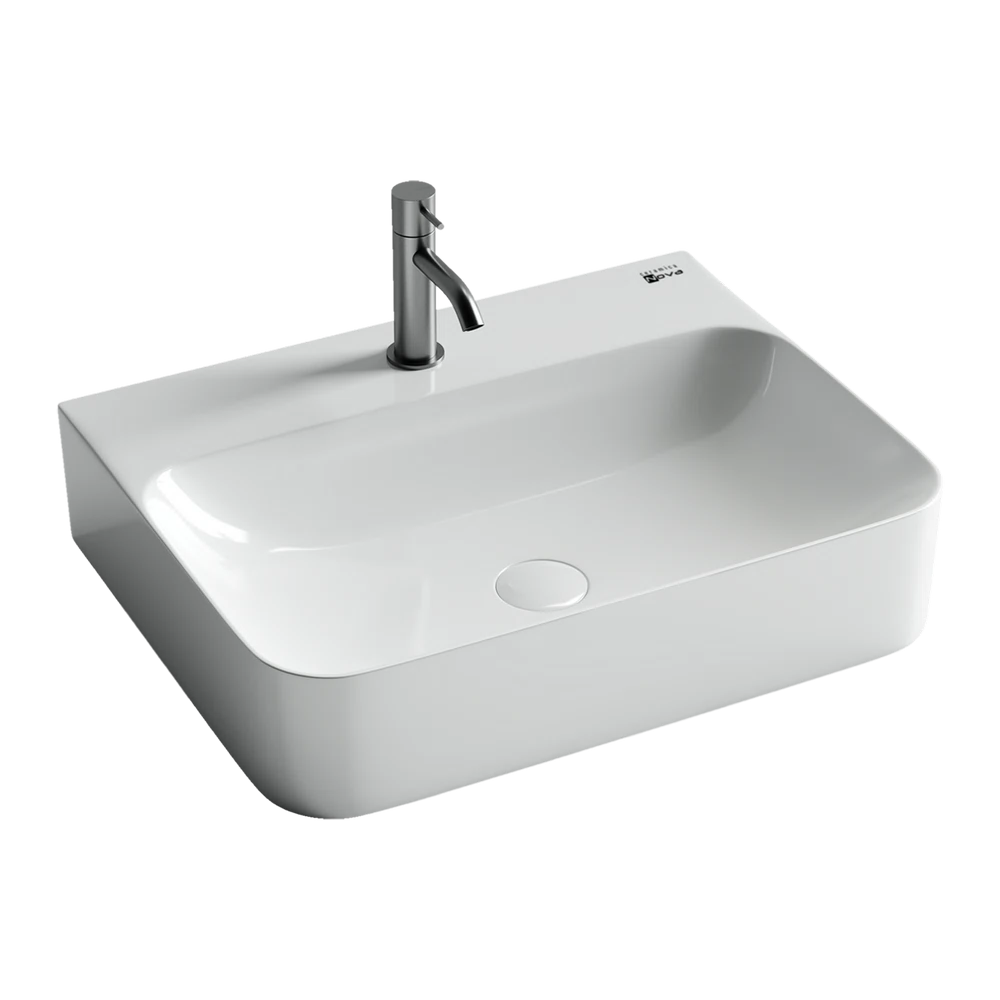 Изображение товара Умывальник AURA с 1 отверстием для смесителя, без перелива 610x480x140мм