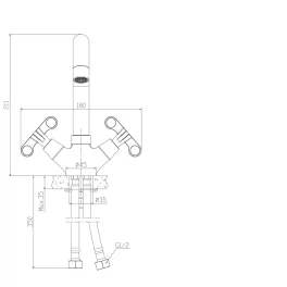 Смеситель Rossinka RS42-62 для раковины