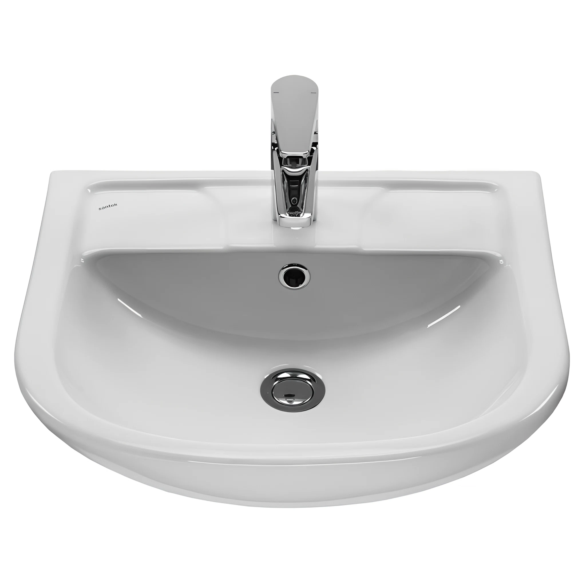 Изображение товара Керамическая раковина Santek Ладога 50 для ванной комнаты белая Встраиваемая сверху