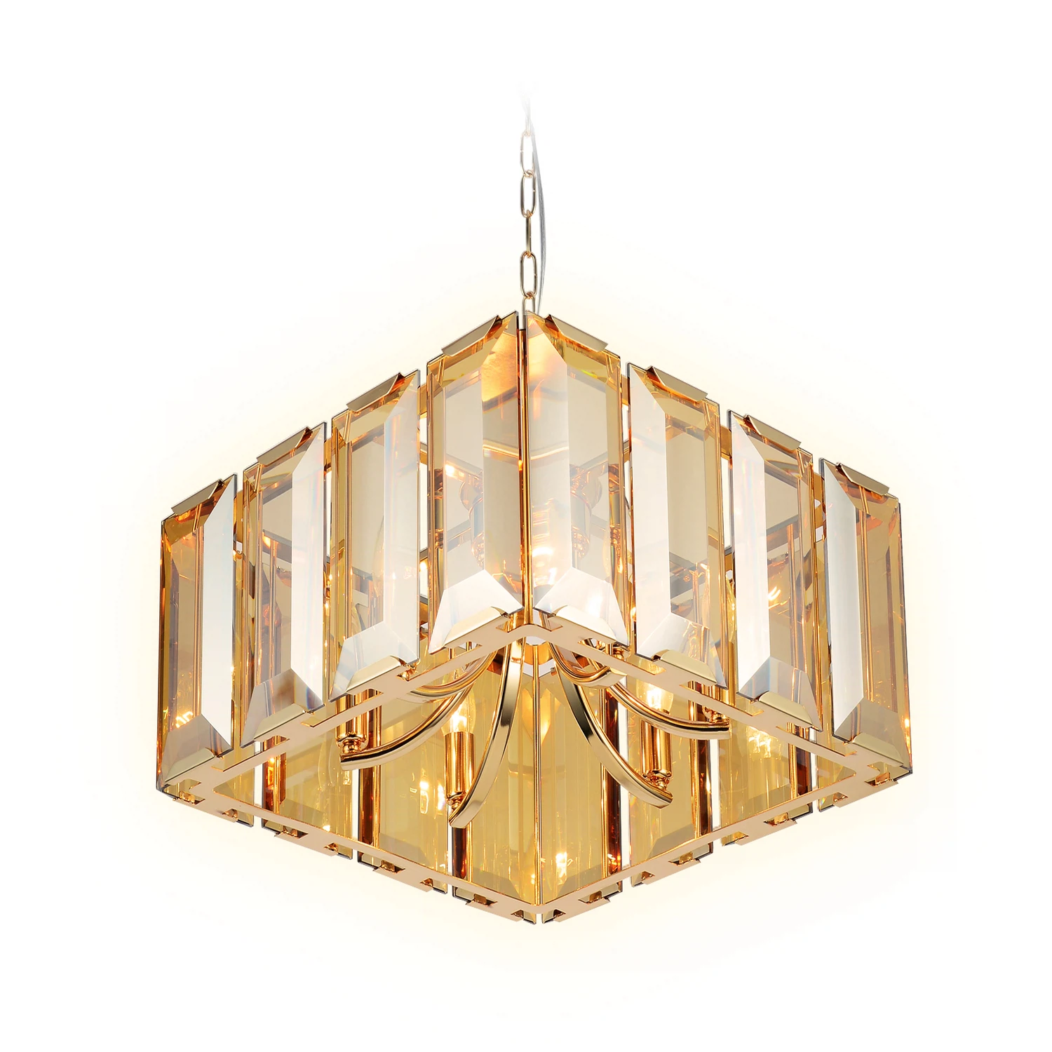 Изображение товара Подвесная люстра AMBRELLA LIGHT TR5149 в стиле Арт-деко золотая 6 ламп 40 Вт