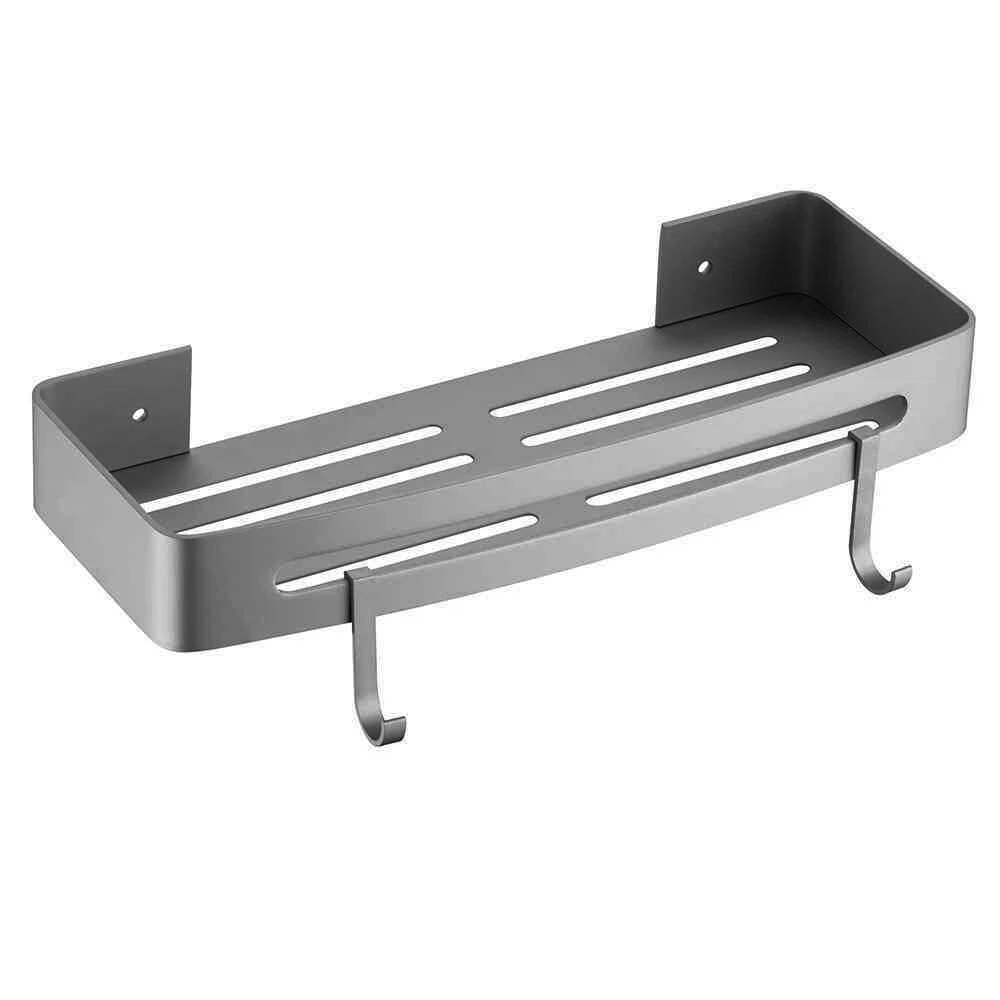 Изображение товара Полка металлическая с крючками FASHUN A7336-17, алюминиевый