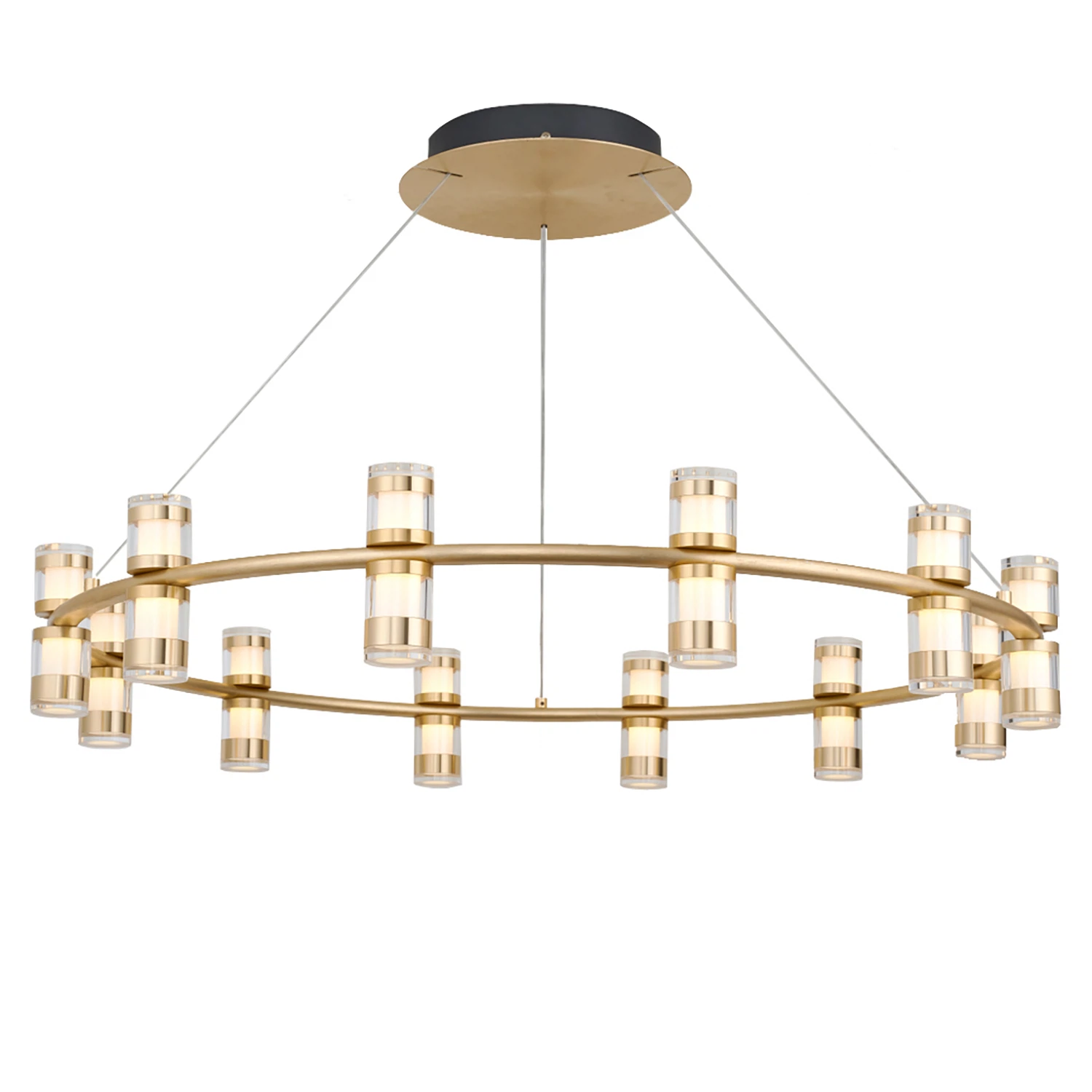 Изображение товара Современная подвесная люстра FAVOURITE Ampullen с 10 LED лампами, золото