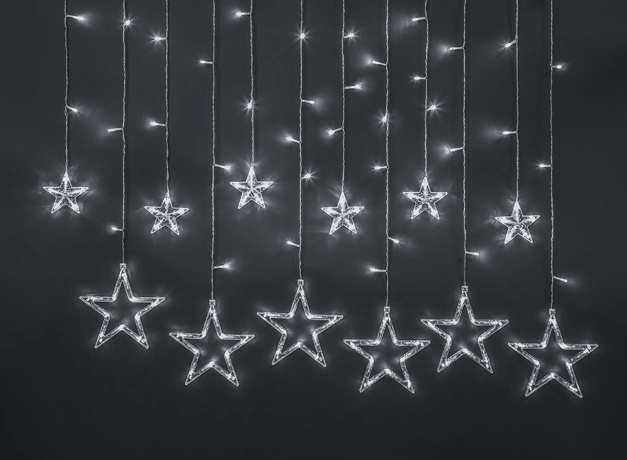 Изображение товара Гирлянда Navigator 93 680 звездочки, 2,5 м, 8 режимов, белый свет