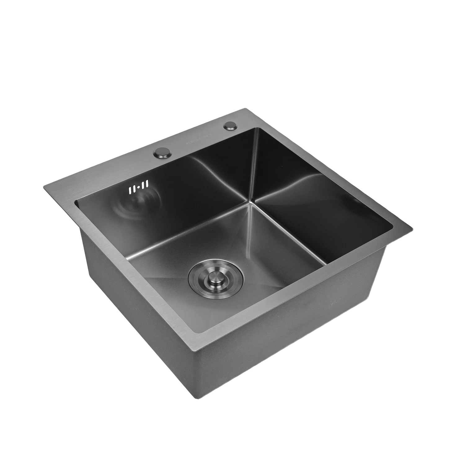 Изображение товара Кухонная мойка из нержавеющей стали WISENT WGS35050B с PVD покрытием графит, 50х50 см