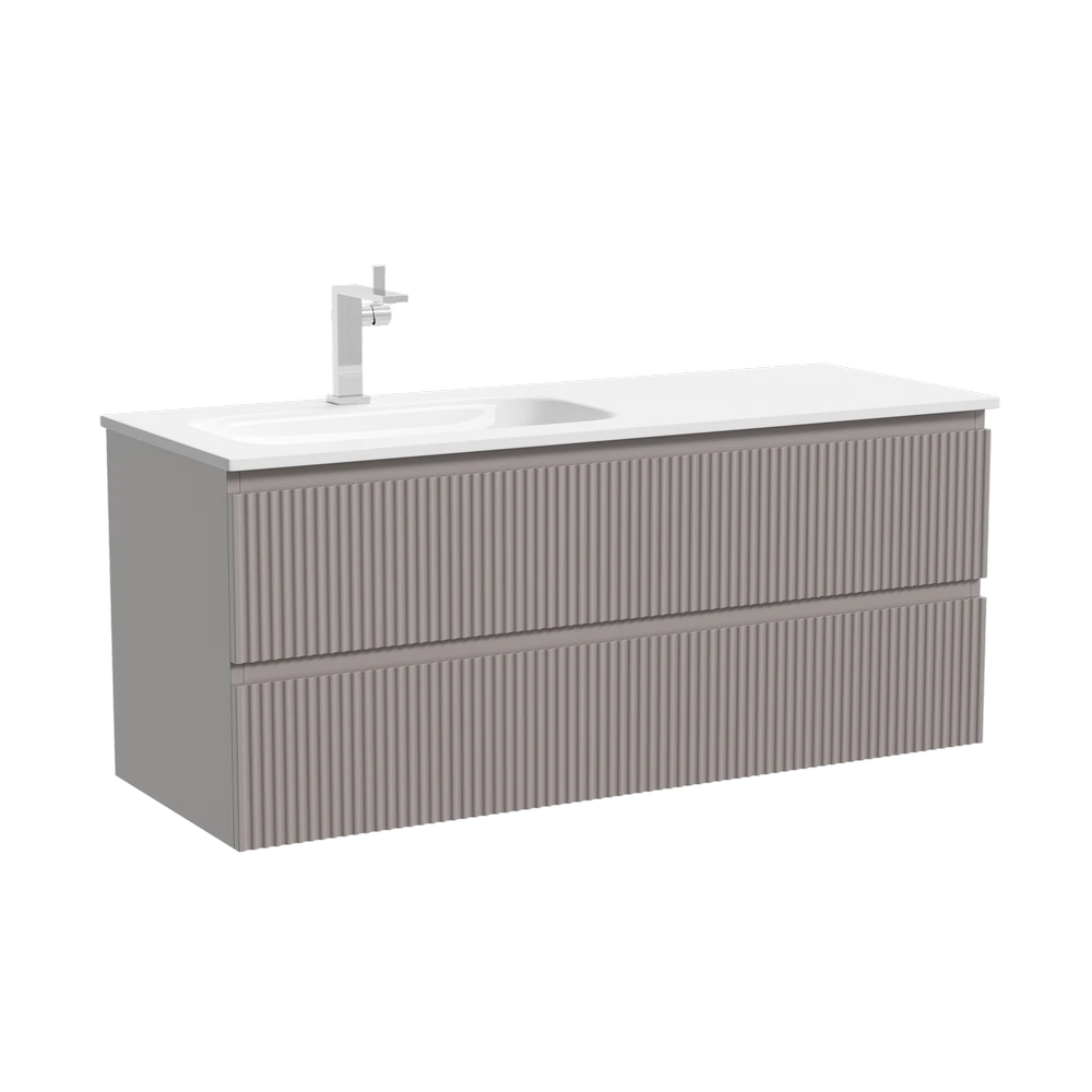 Изображение товара Тумба подвесная SANCOS Snob R левая 1195х445х500, c двумя ящиками, цвет  Doha Soft