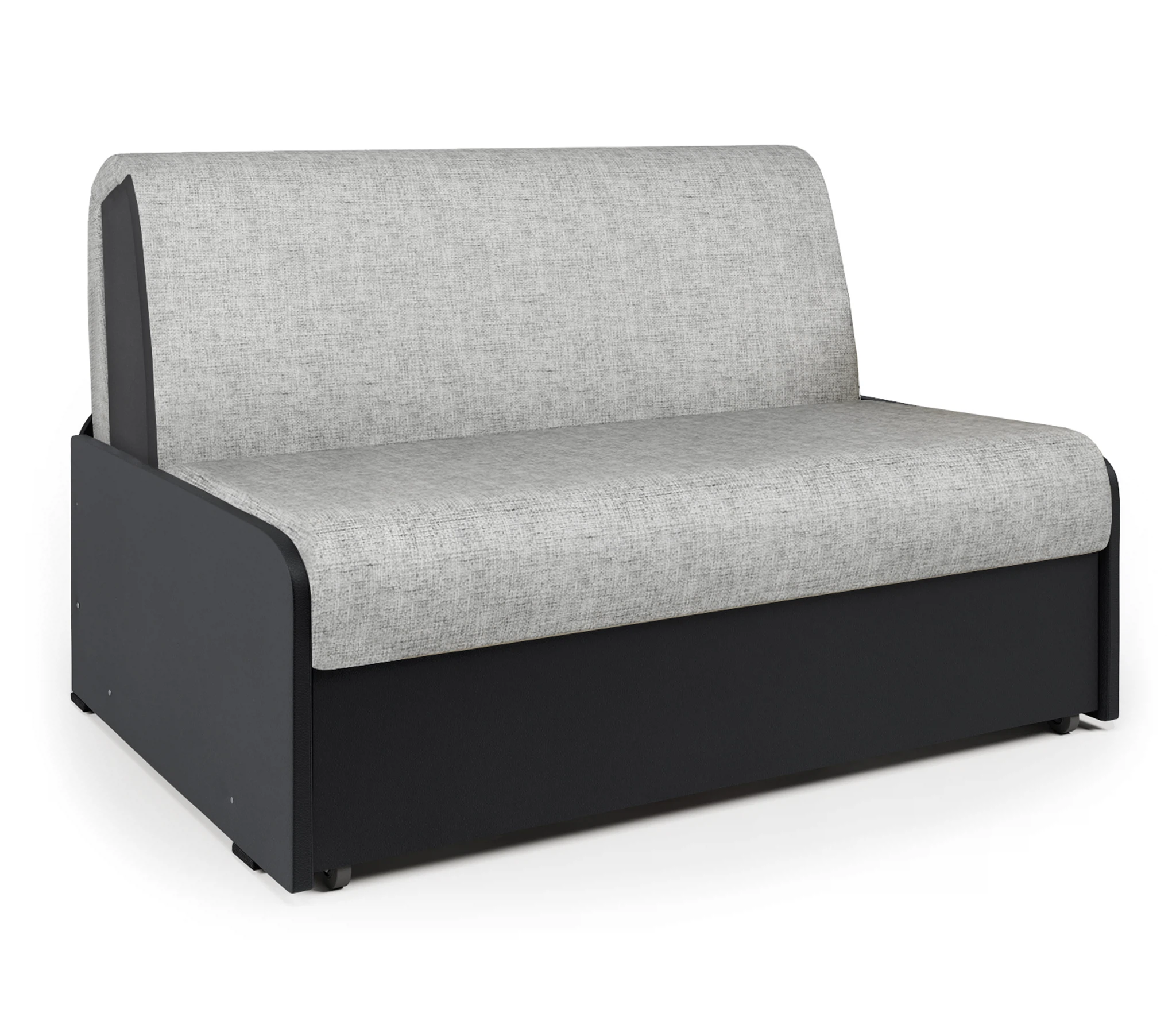 Изображение товара Диван-кровать Коломбо БП 100 шенилл серый и экокожа черный