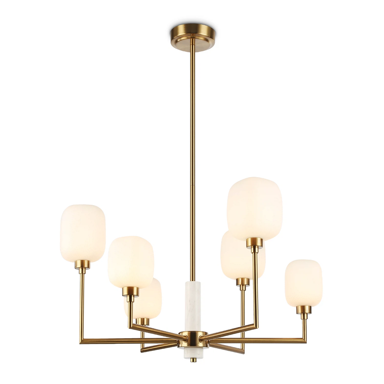 Изображение товара Люстра на штанге Ambrella light LH53015/6 в стиле неоклассика с мрамором и G9