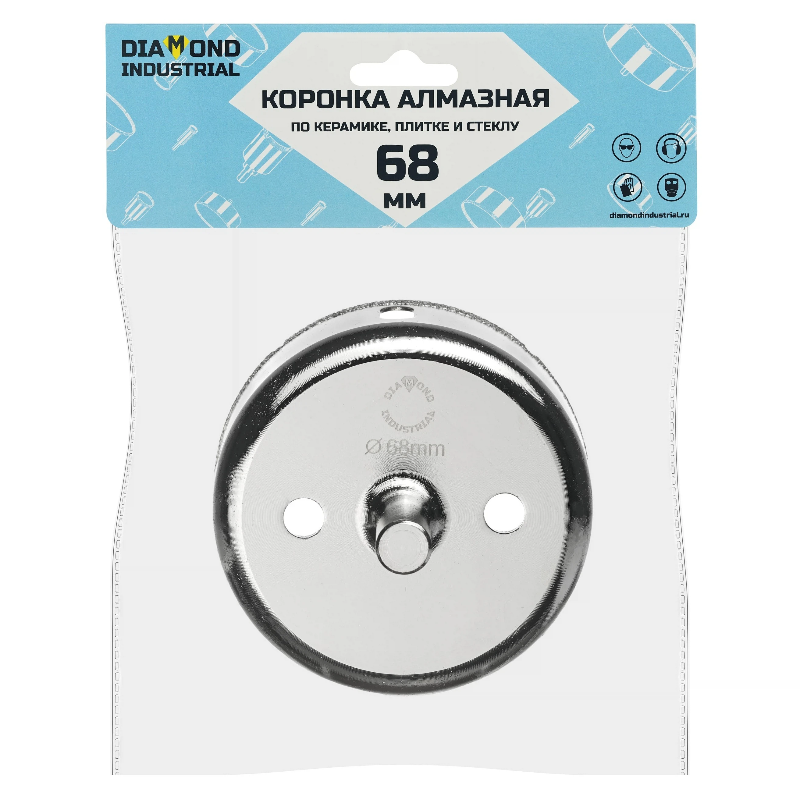 Изображение товара Коронка алмазная по керамограниту 68 мм без центра Diamond Industrial