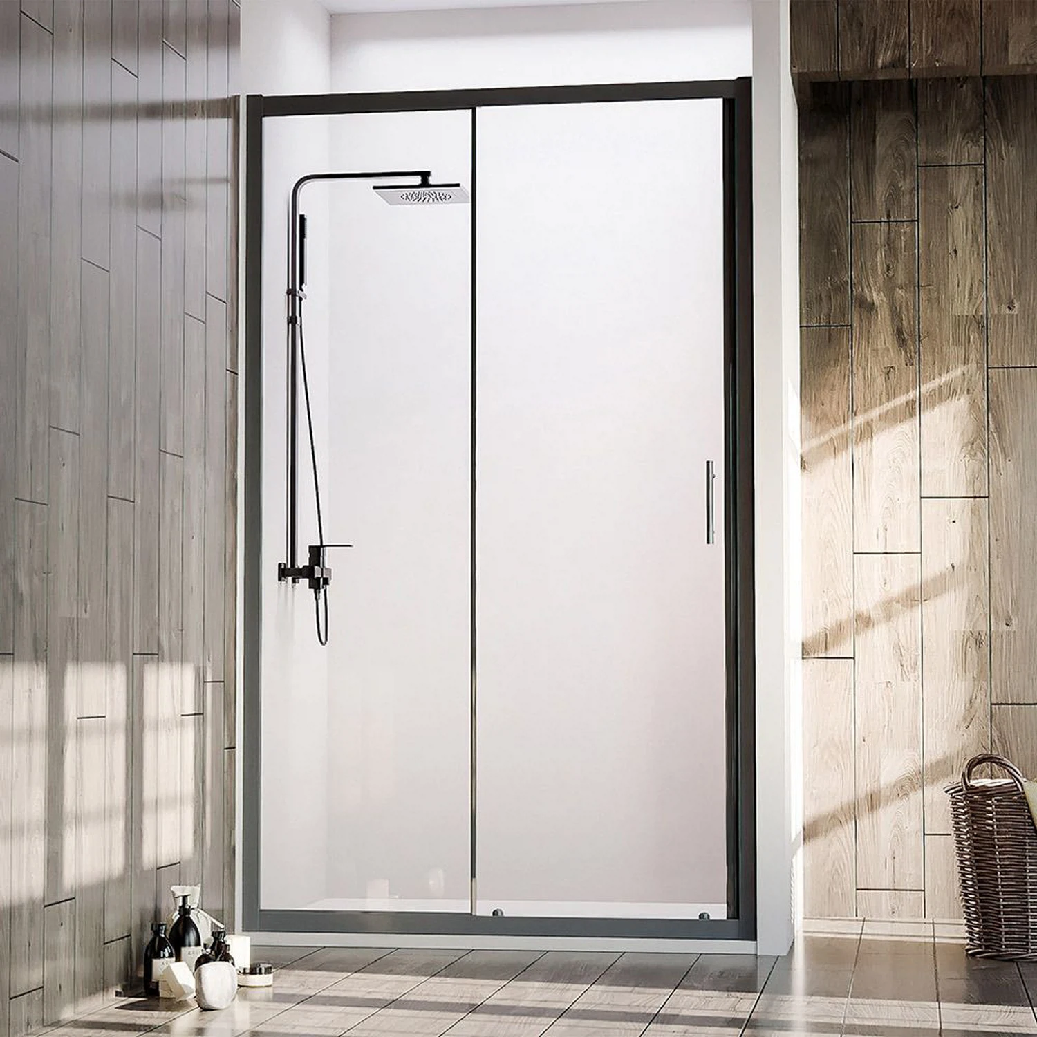 Изображение товара Душевая дверь Veconi VN72B-130-01-C4 1300х1950 мм с раздвижной системой из стекла 6 мм