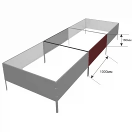 Удлинитель грядки (1000 х 160 мм) ral 8017 (коричневый)