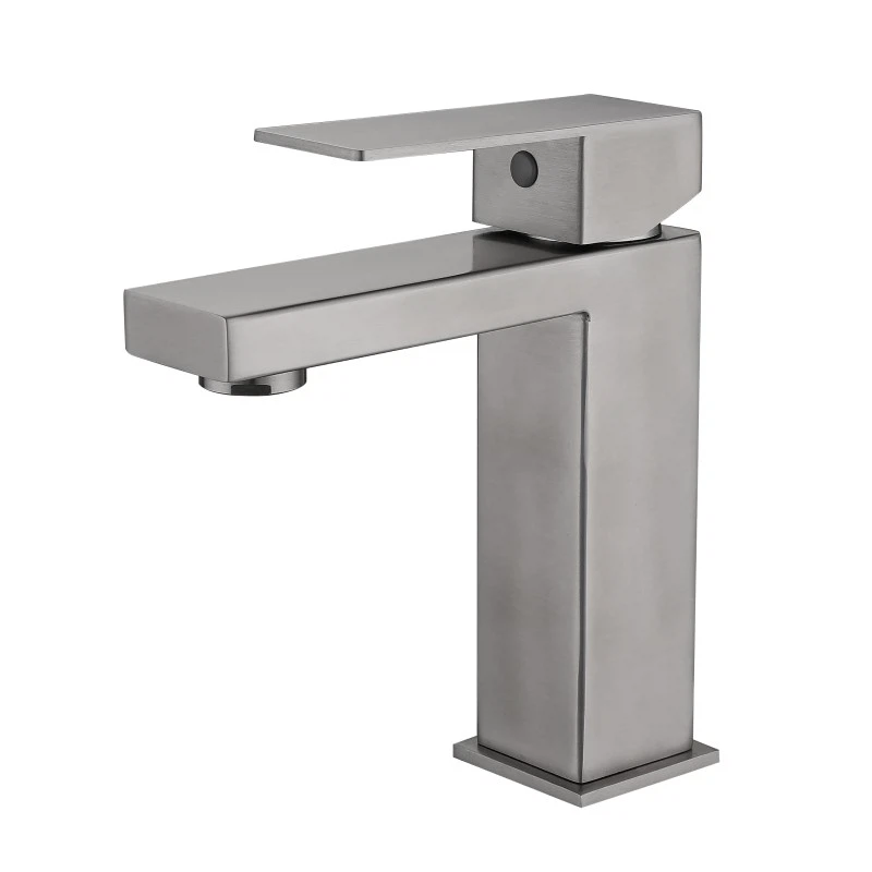 Изображение товара Смеситель Haiba HB10803-2 для раковины сталь с рычажным управлением