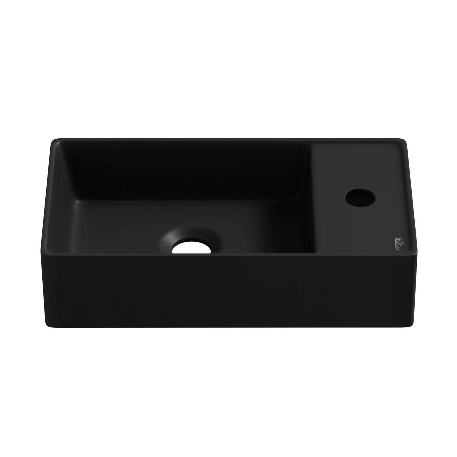 Изображение товара Раковина Wellsee WC Area 41x23 см черная накладная для ванной комнаты