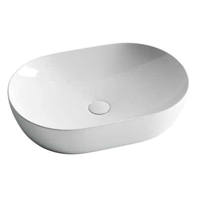 Изображение товара Раковина накладная Ceramica Nova ELEMENT белая, 600x415x135 мм
