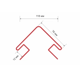 ТН ОПТИМА, Угол наружный 75  Жасмин 3м 12шт/уп