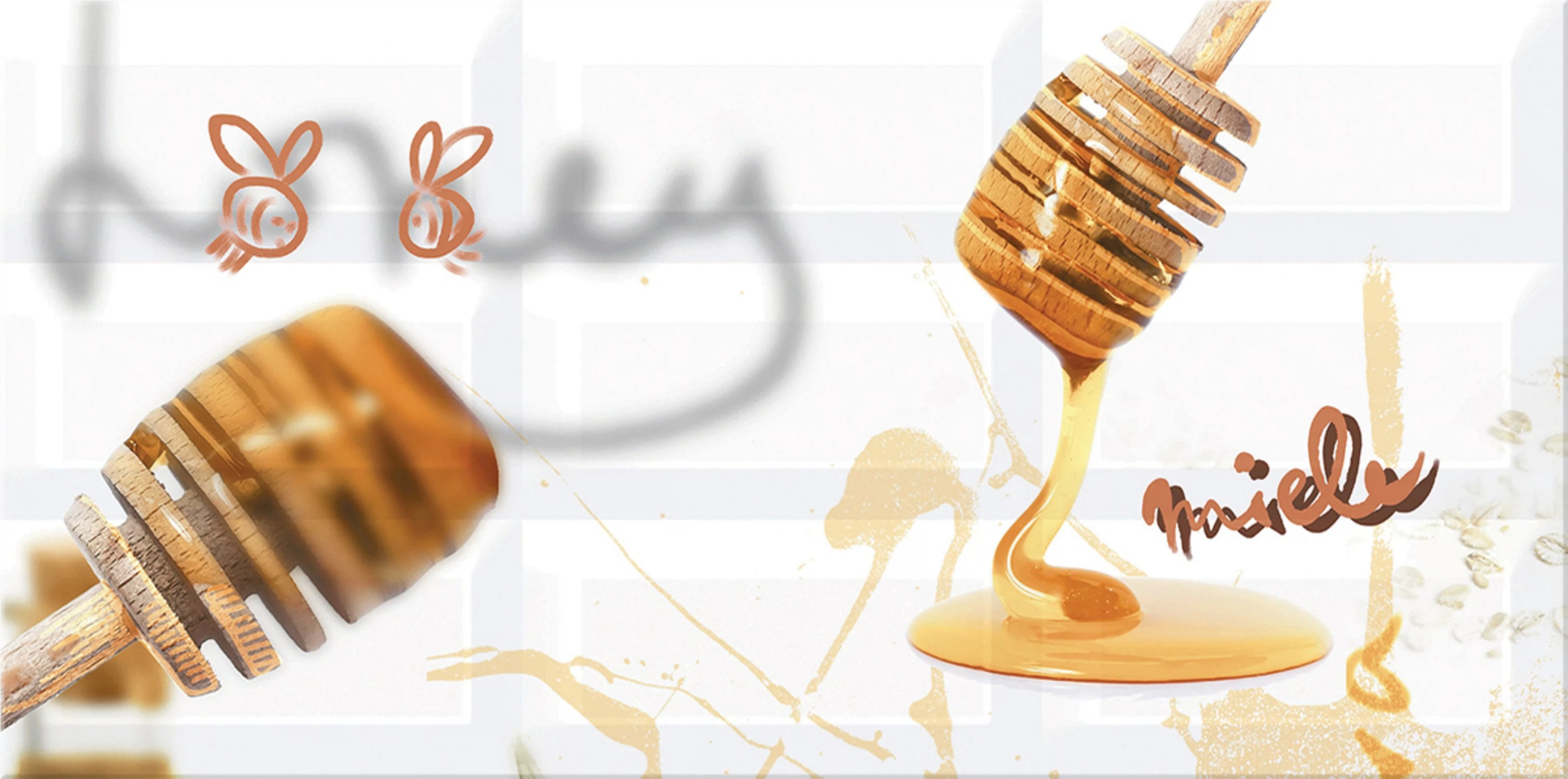 Изображение товара Декор ВОГ Миеле 20,1х40,5 см из керамики для стен