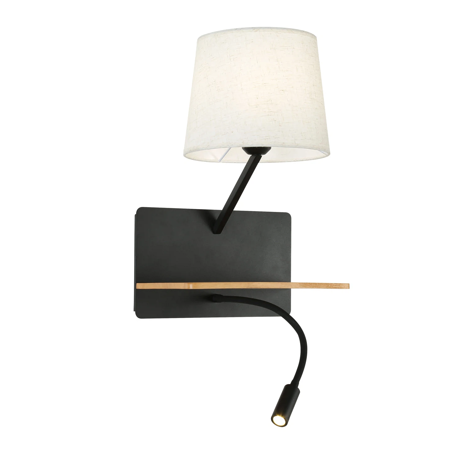 Изображение товара Настенный светильник FAVOURITE Liga с USB и выключателем, модерн дизайн, черный