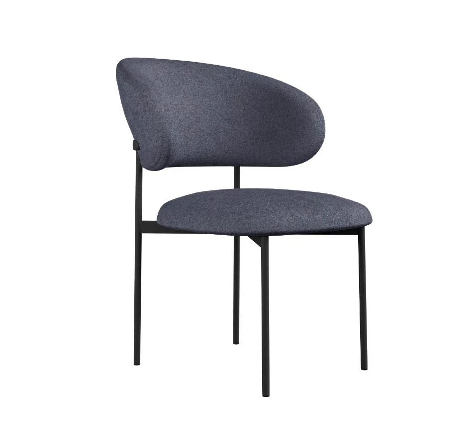 Изображение товара Стул DikLine 201 NS13 GRAPHITE на металлокаркасе, мягкая обивка микровелюр