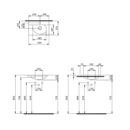 Раковина BERGES Small, 45х31 см