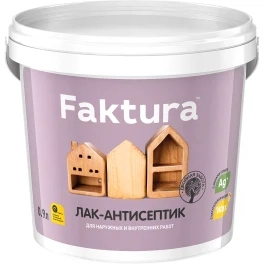 Лак-антисептик FAKTURA орех, ведро 0,9 л