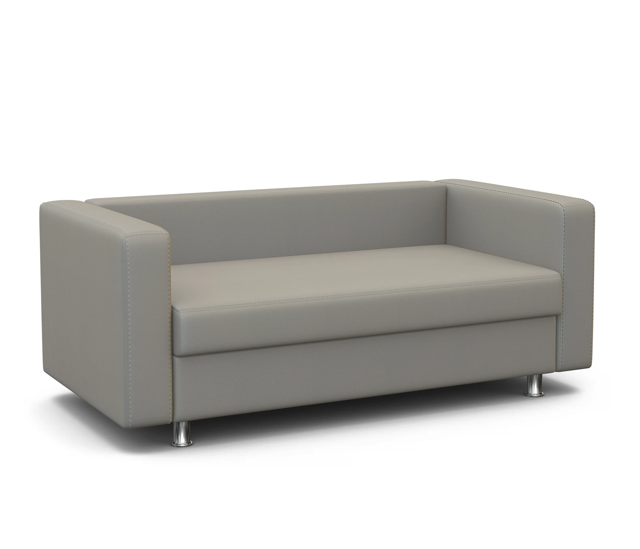 Изображение товара Стильный офисный диван Бит из экокожи бежевого цвета