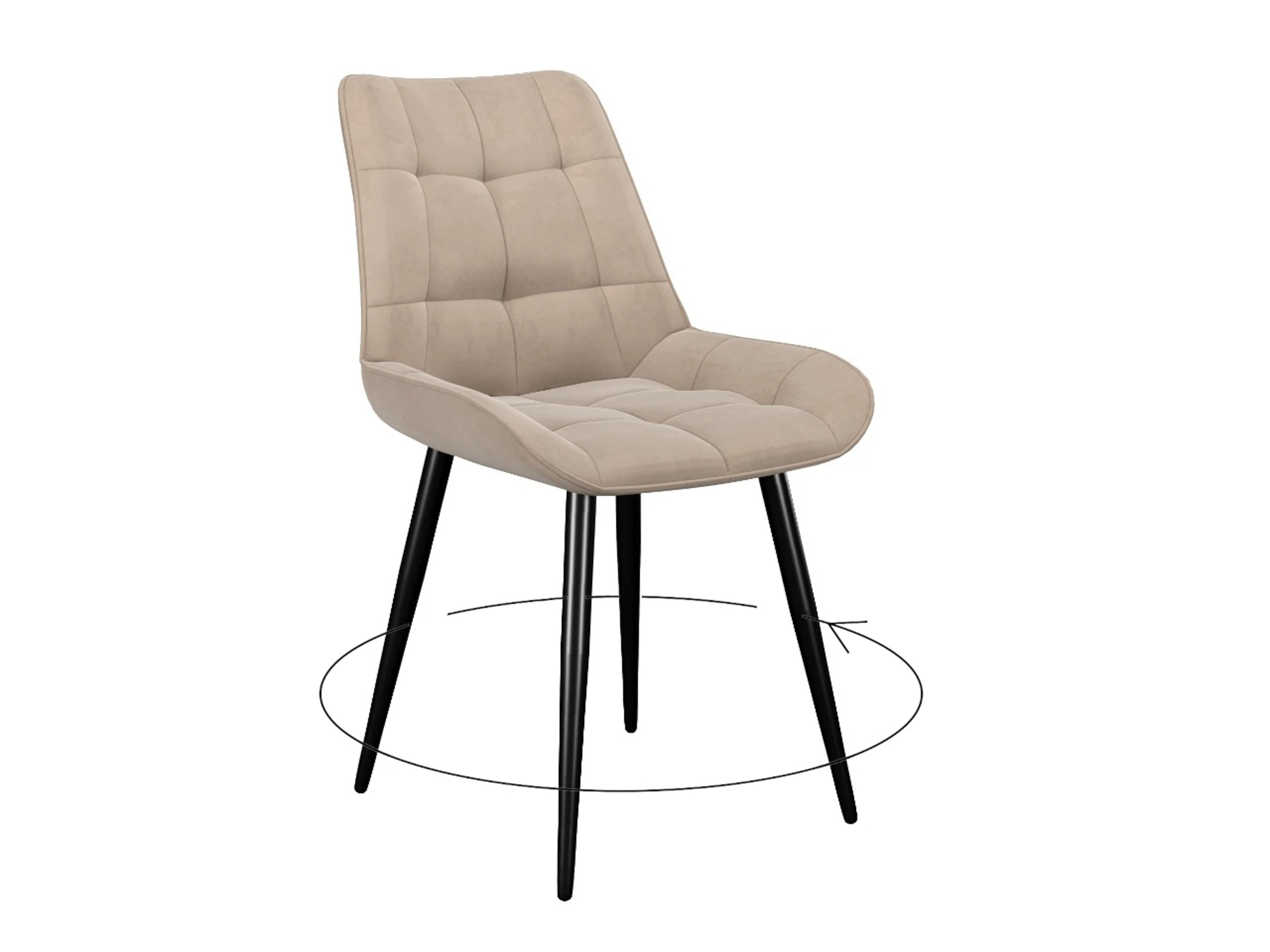 Изображение товара Стул DikLine 226 поворотный B03 BEIGE, ножки черные