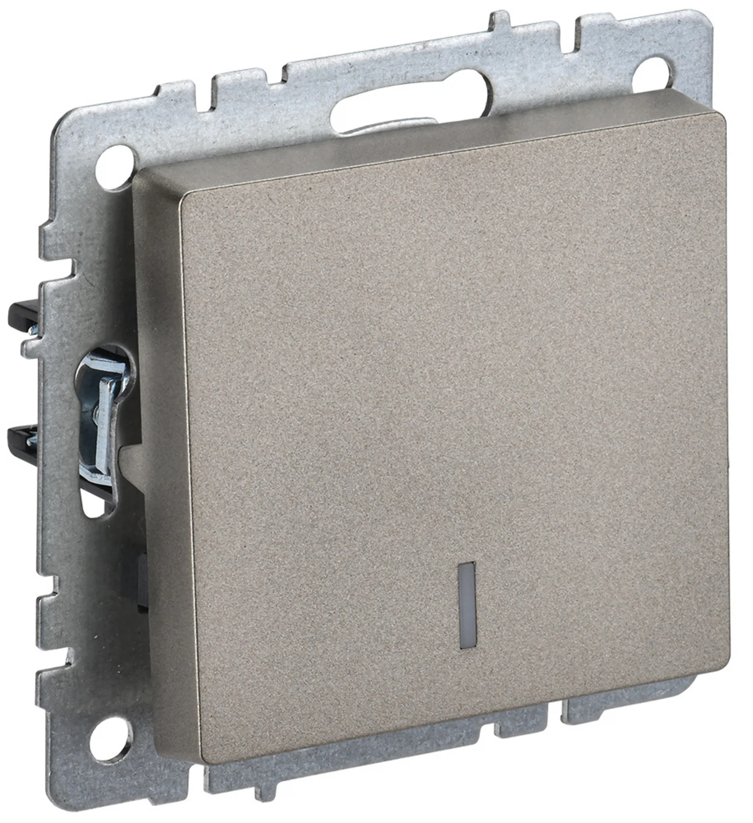 Изображение товара Выключатель IEK BRITE BASE Шампань 1-кл. с индикатором, 10А