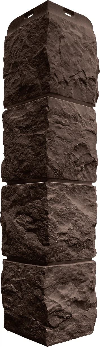 Изображение товара Наружный угол ТУФ коричневый ЭКО для фасада и сайдинга 0,58x0,15м