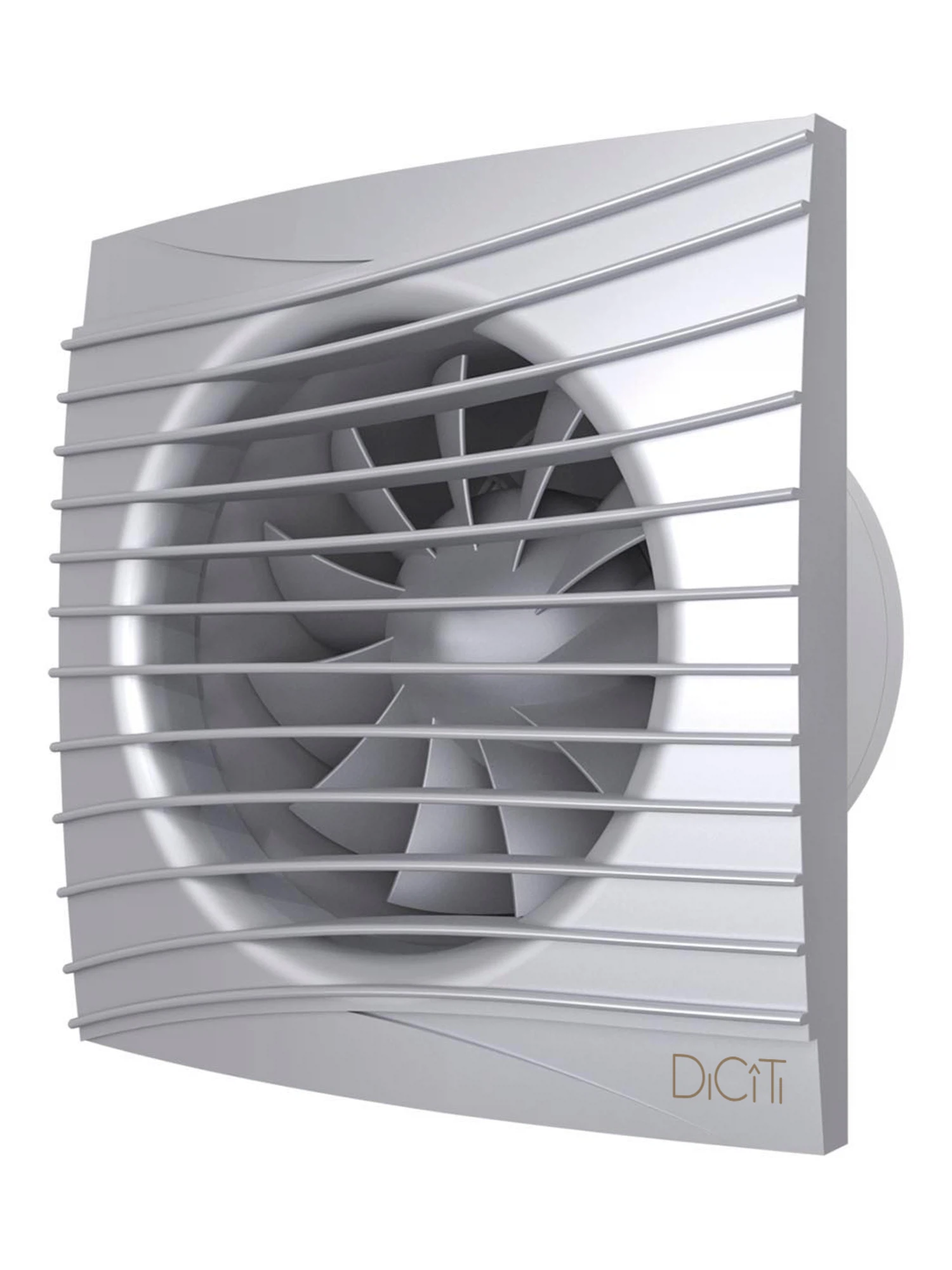 Изображение товара Вентилятор вытяжной осевой накладной 100мм SIlent 4C gray metal серый, с обр.клап., DiCiTi