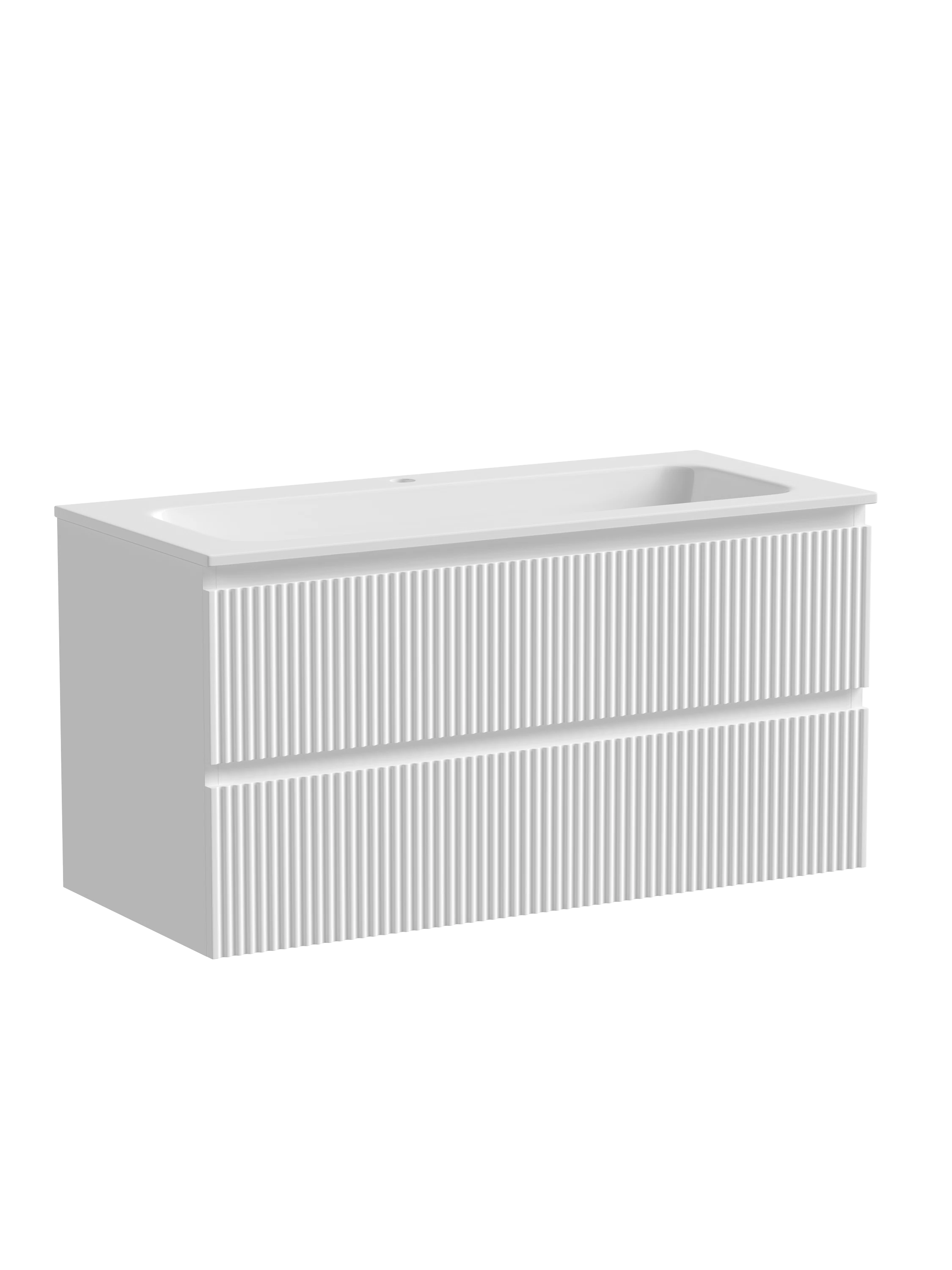 Изображение товара Тумба подвесная SANCOS Snob R 995х445х500, c двумя ящиками, цвет Bianco