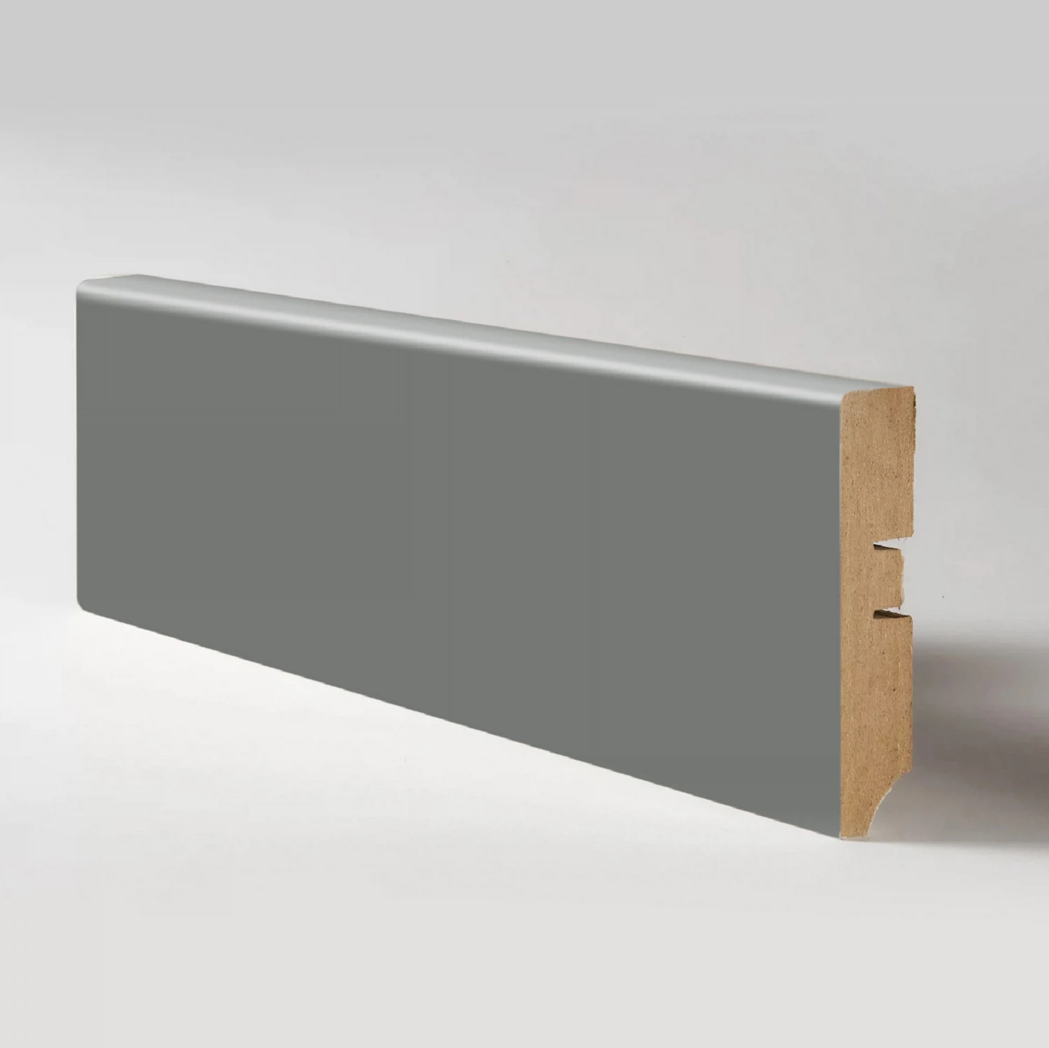 Изображение товара Плинтус МДФ ламинированный текстурный темно-серый 2070х80х16 PROFBUILD