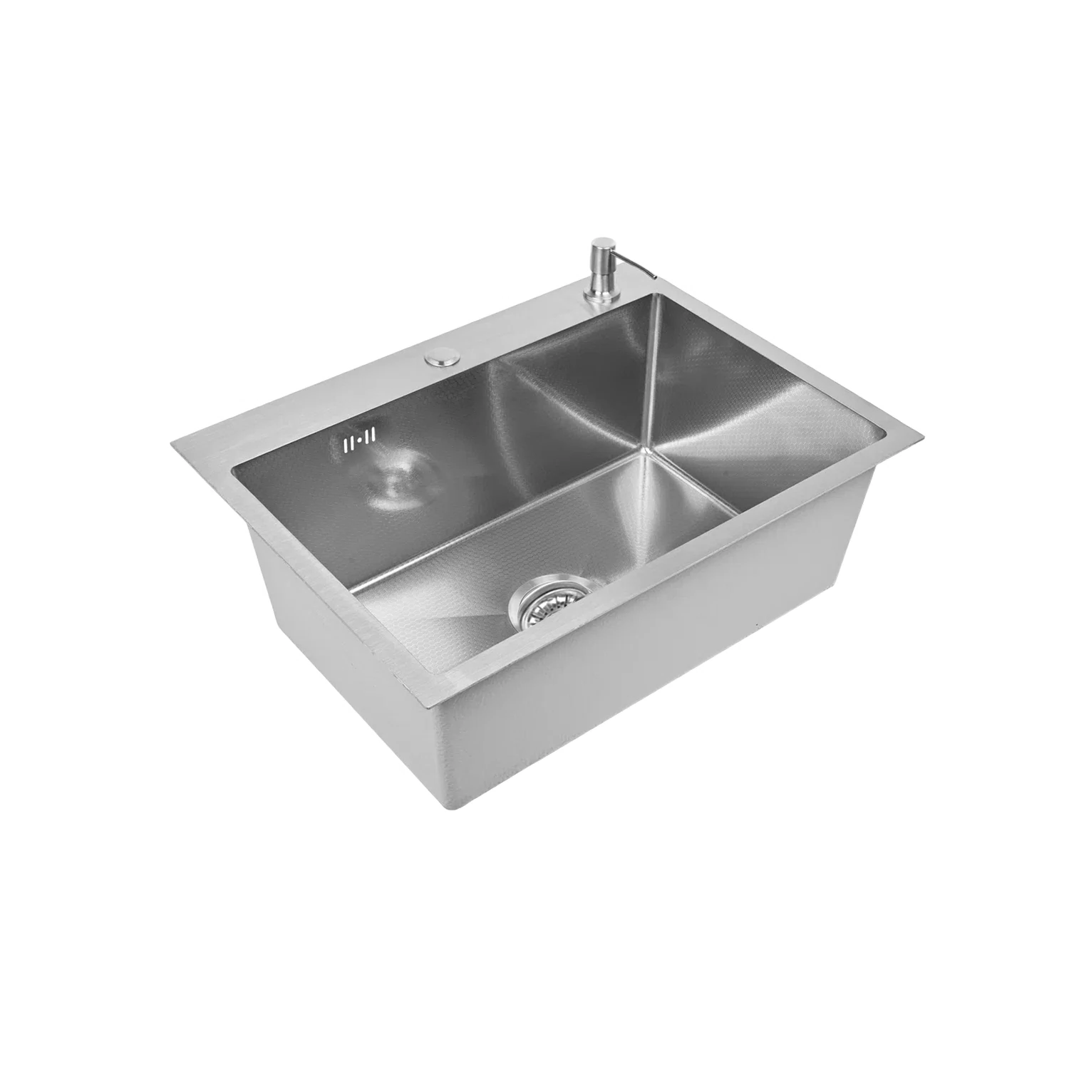 Изображение товара Мойка для кухни нержавеющая 70х50 с сифоном и дозатором WISENT