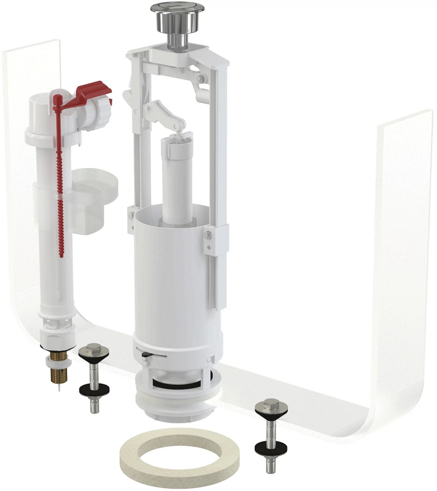 Изображение товара Выпускной комплект Alcadrain с одинарной стоп кнопкой (SA2000SK 3/8" CHROM)