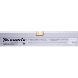 Правило алюминиевое с уровнем, L-3,0 м, 2 ручки, Matrix 89641