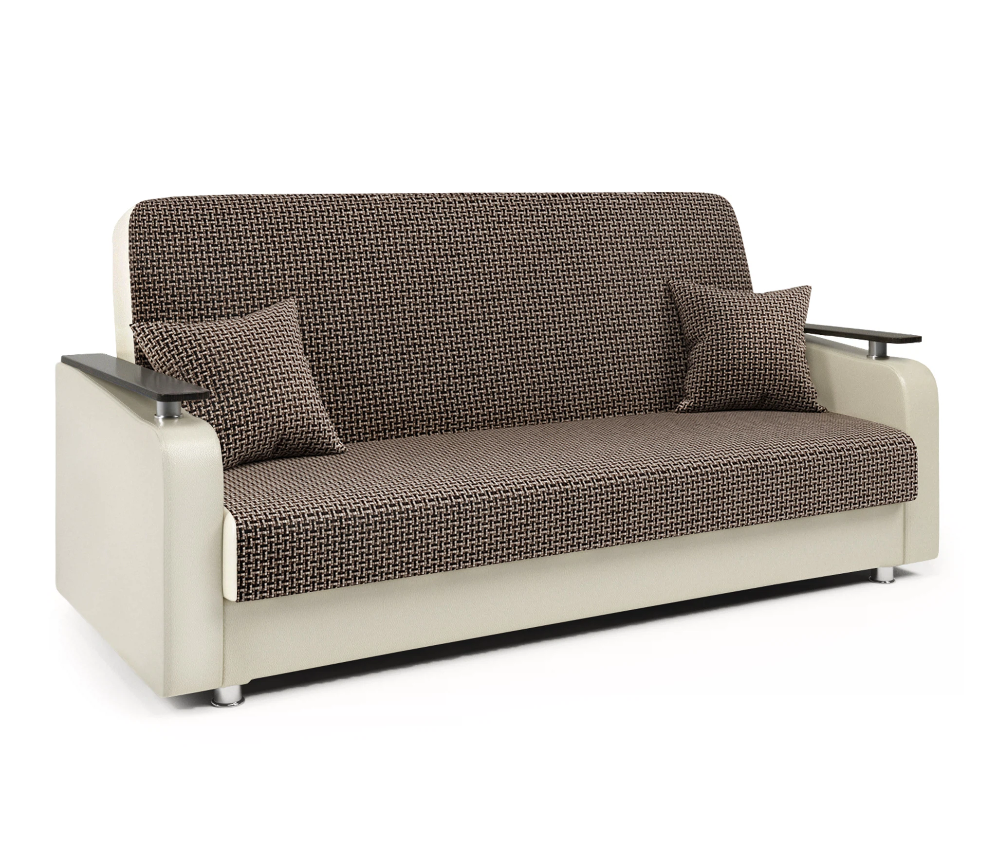 Изображение товара Диван-книжка Мелодия ДП №1 140 Корфу коричневый и экокожа беж