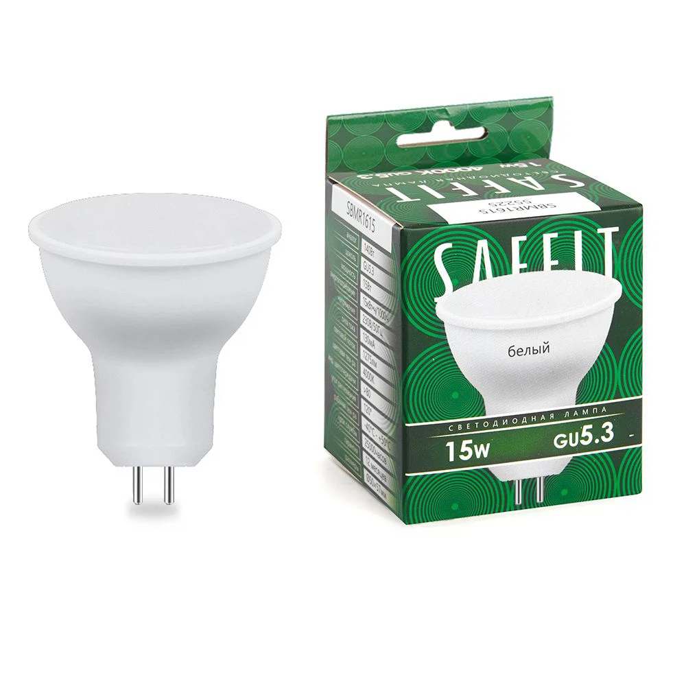 Изображение товара Лампа светодиодная SAFFIT SBMR1615 MR16 GU5.3 15W 230V 4000K Изображение товара Лампа светодиодная SAFFIT SBMR1615 MR16 GU5.3 15W 230V 4000K