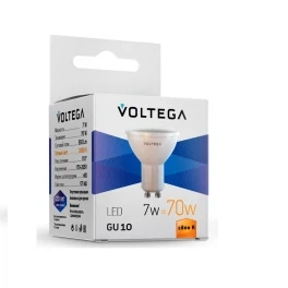 Светодиодная лампа VOLTEGA Simple MR16 7W 2800K 110° GU10 (7056)