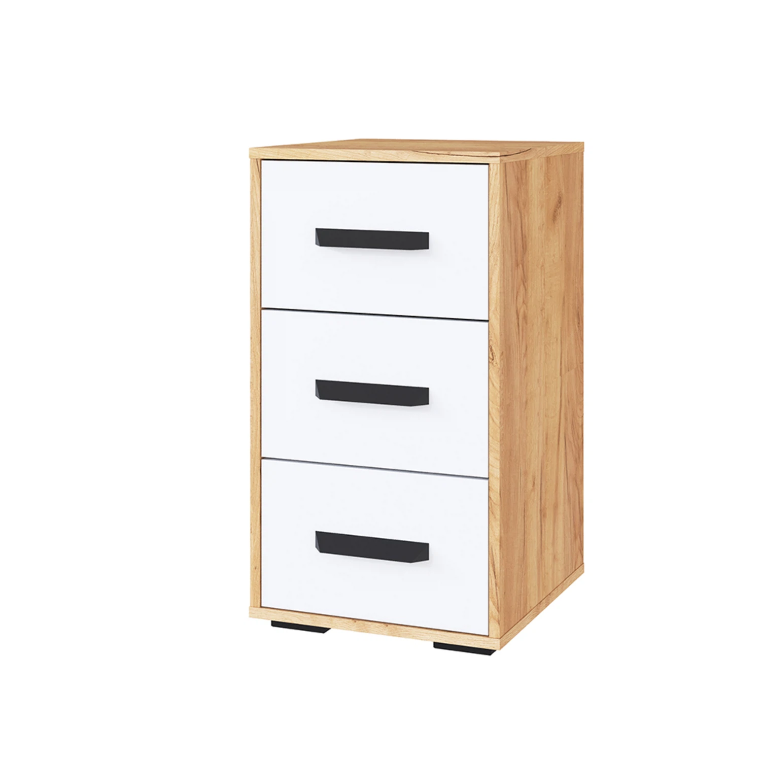 Изображение товара Тумба с ящиками Квартет-13 дуб крафт белый стильное офисное решение