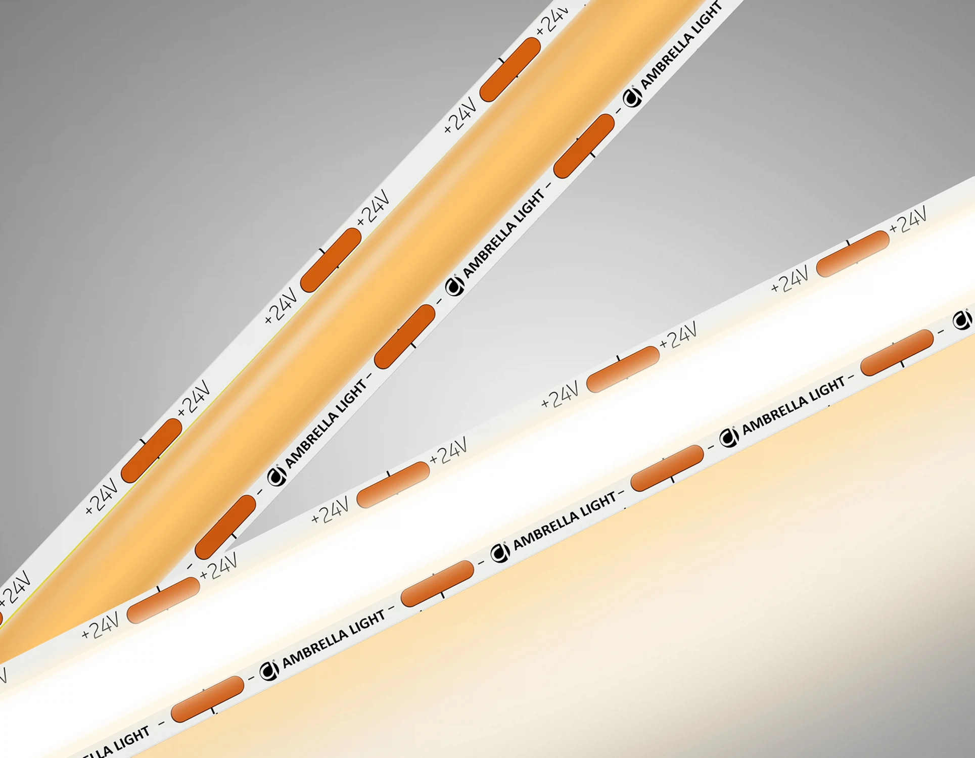 Изображение товара Светодиодная лента AMBRELLA LIGHT GS4801 COB 616Led/19W m/ 24V IP20 3000K/ 5m*12mm*2mm кратность резки 22.5mm (2 конт.)