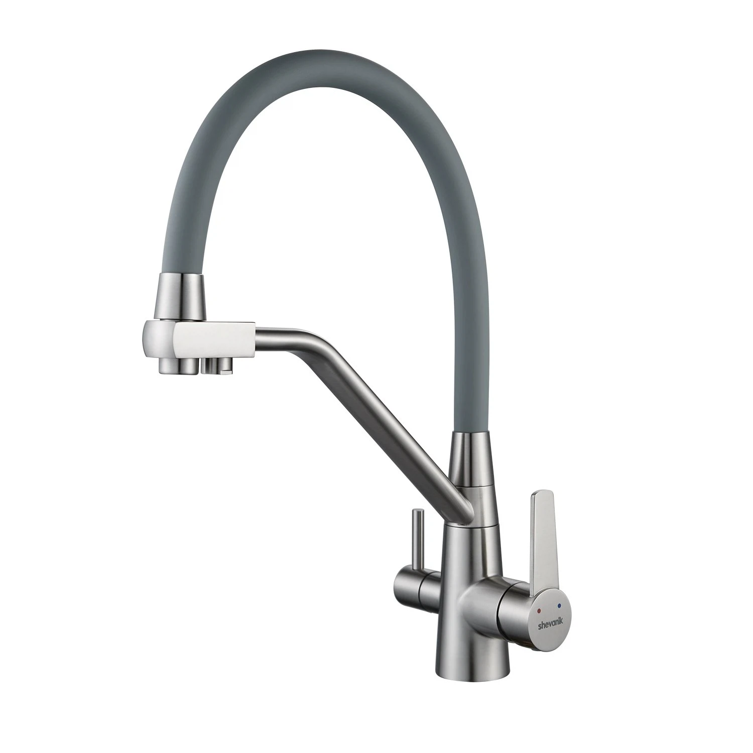 Изображение товара Смеситель Shevanik S968L для кухни, сатин, гибкий излив