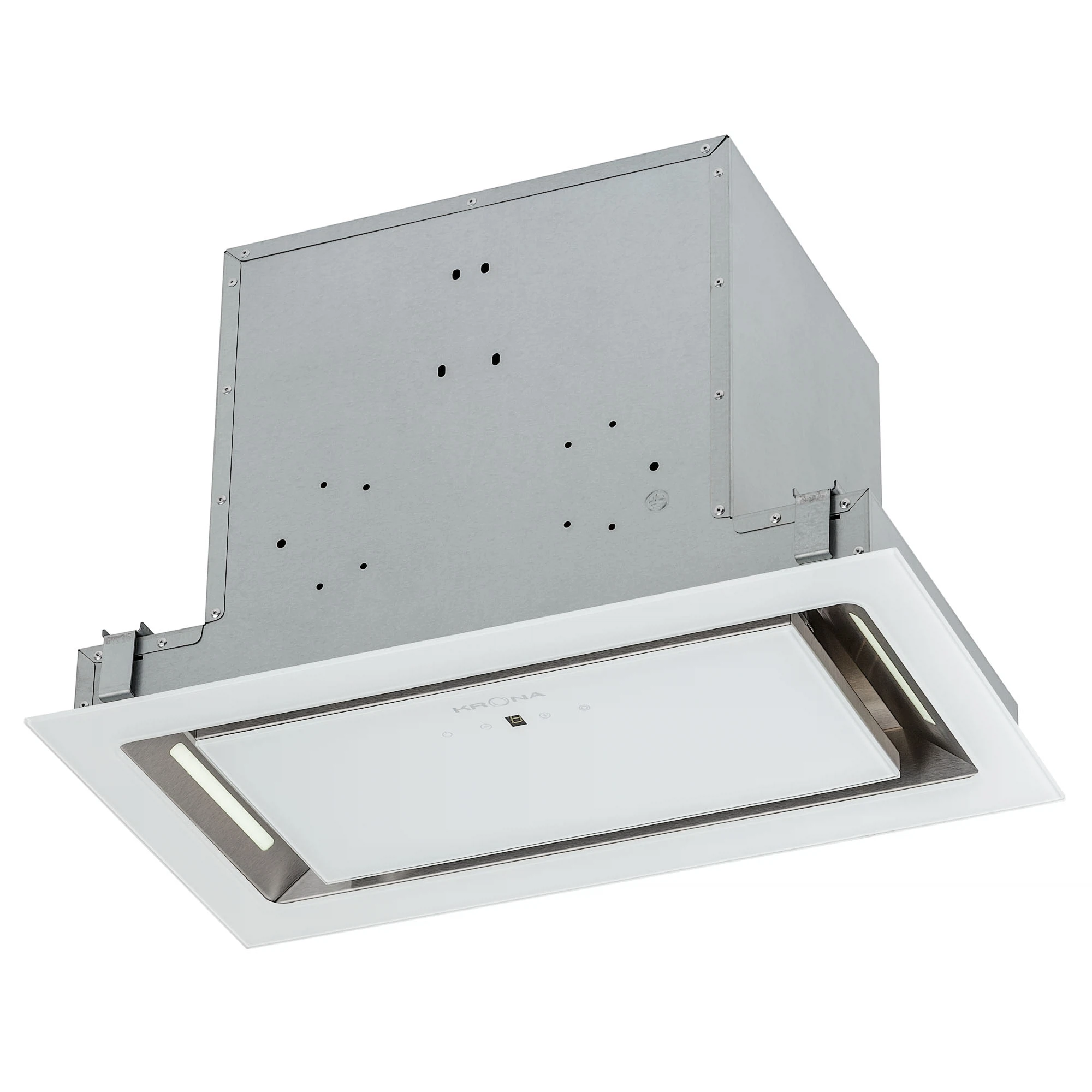 Изображение товара Встраиваемая вытяжка KRONA SELINA 600 GLASS белая с сенсорным управлением 60см