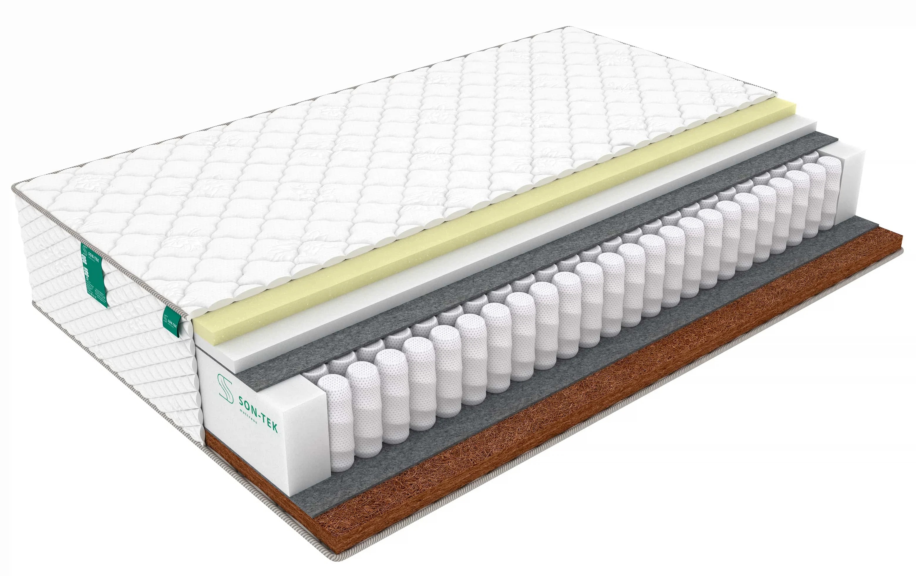 Изображение товара Матрас Sleeptek PremierBIG MemoNorma Cocos 90x200 см ортопедика двухсторонняя жесткость
