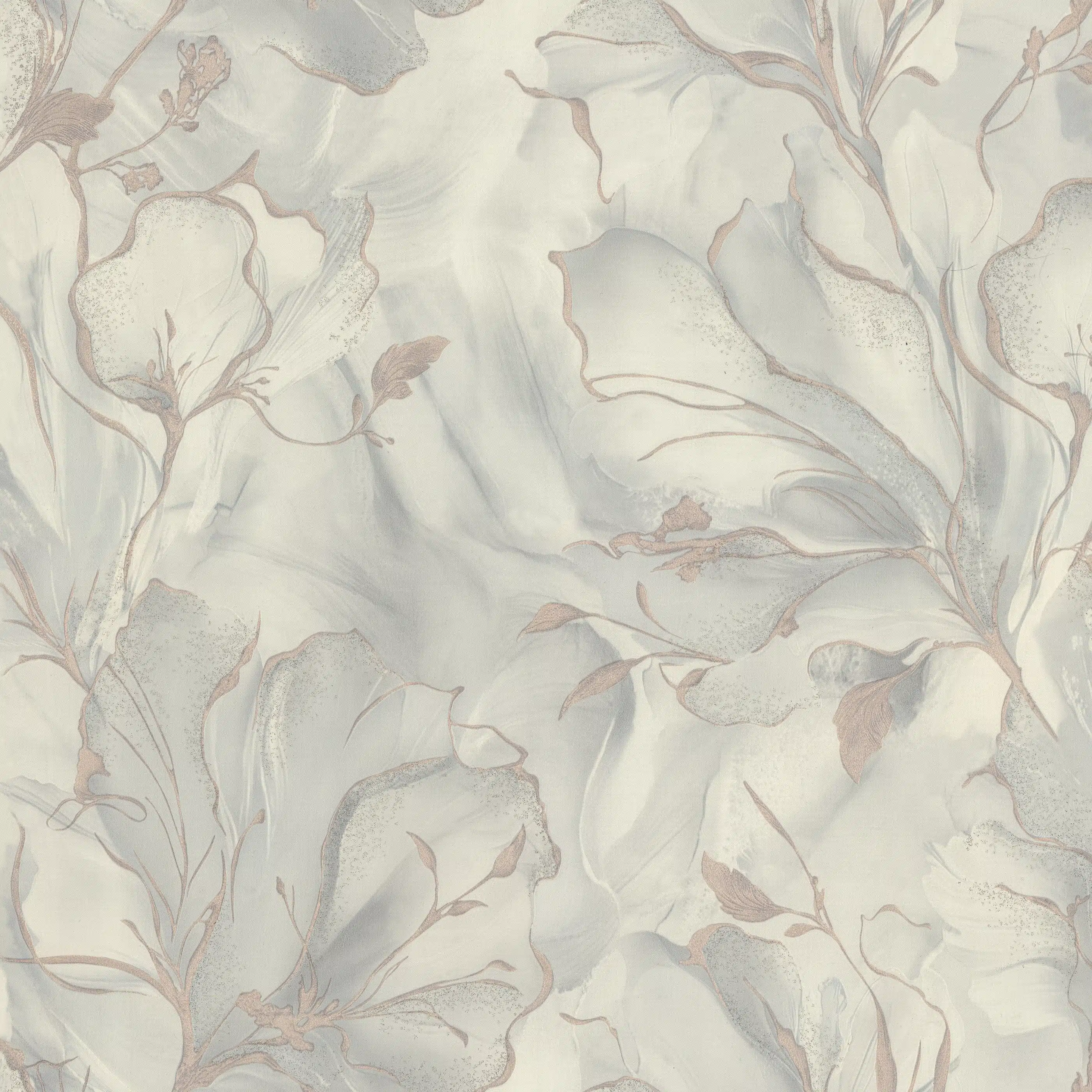 Изображение товара Обои флизелиновые Moonbloom Euro Decor серые 1,06x10,05м стиль флористика