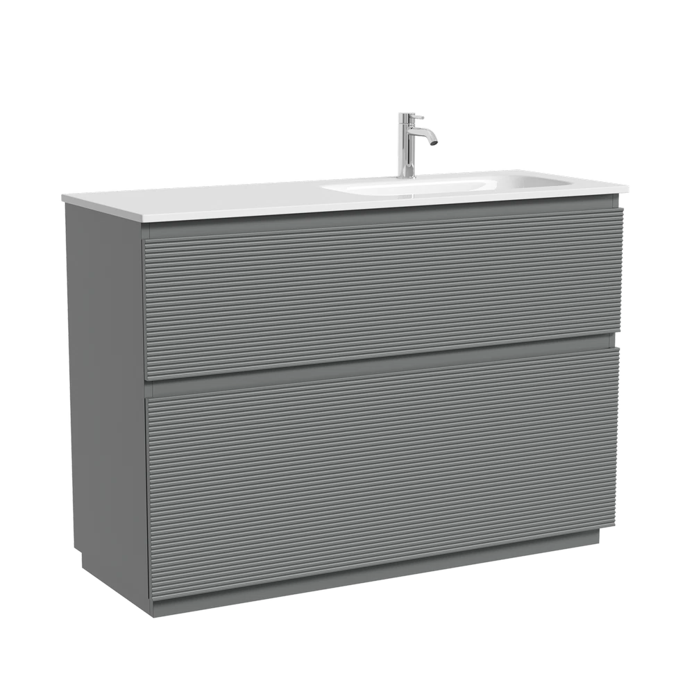 Изображение товара Тумба под раковину SANCOS Folk Floor правая 1190x445x850 с двумя ящиками и доводчиками