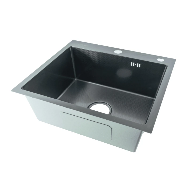 Изображение товара Мойка для кухни Fmark FSC5050Q, графит, нержавеющая сталь