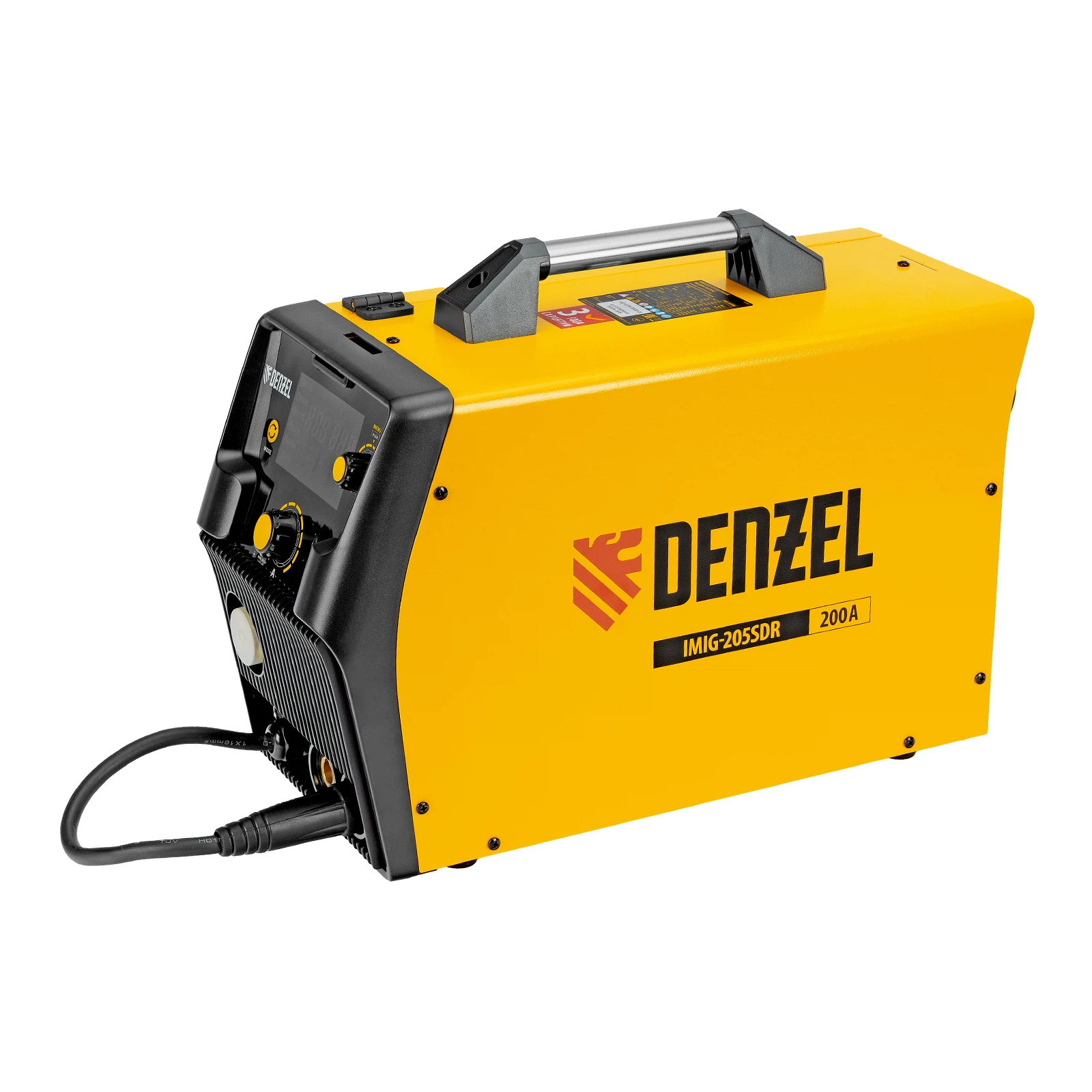 Изображение товара Инвертор полуавтомат для сварки Denzel IMIG-205SDR 200А, технологии MMA MIG MAG TIG