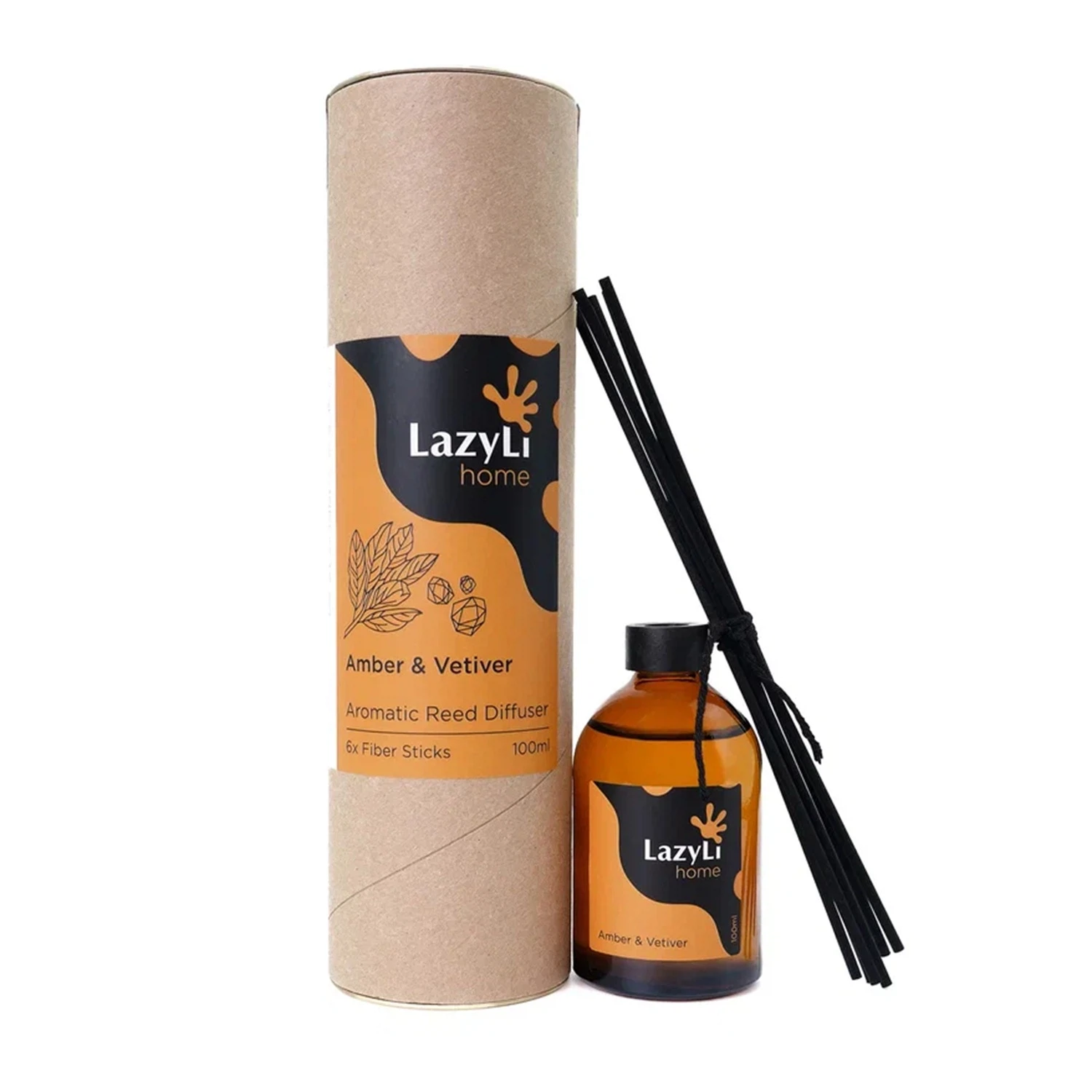 Изображение товара Ароматический диффузор LazyLi Amber & Vetiver 100 мл для дома и офиса
