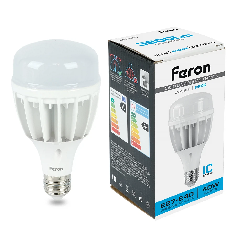 Изображение товара Лампа светодиодная Feron LB-65 E27-E40 40W 175-265V 6400K
