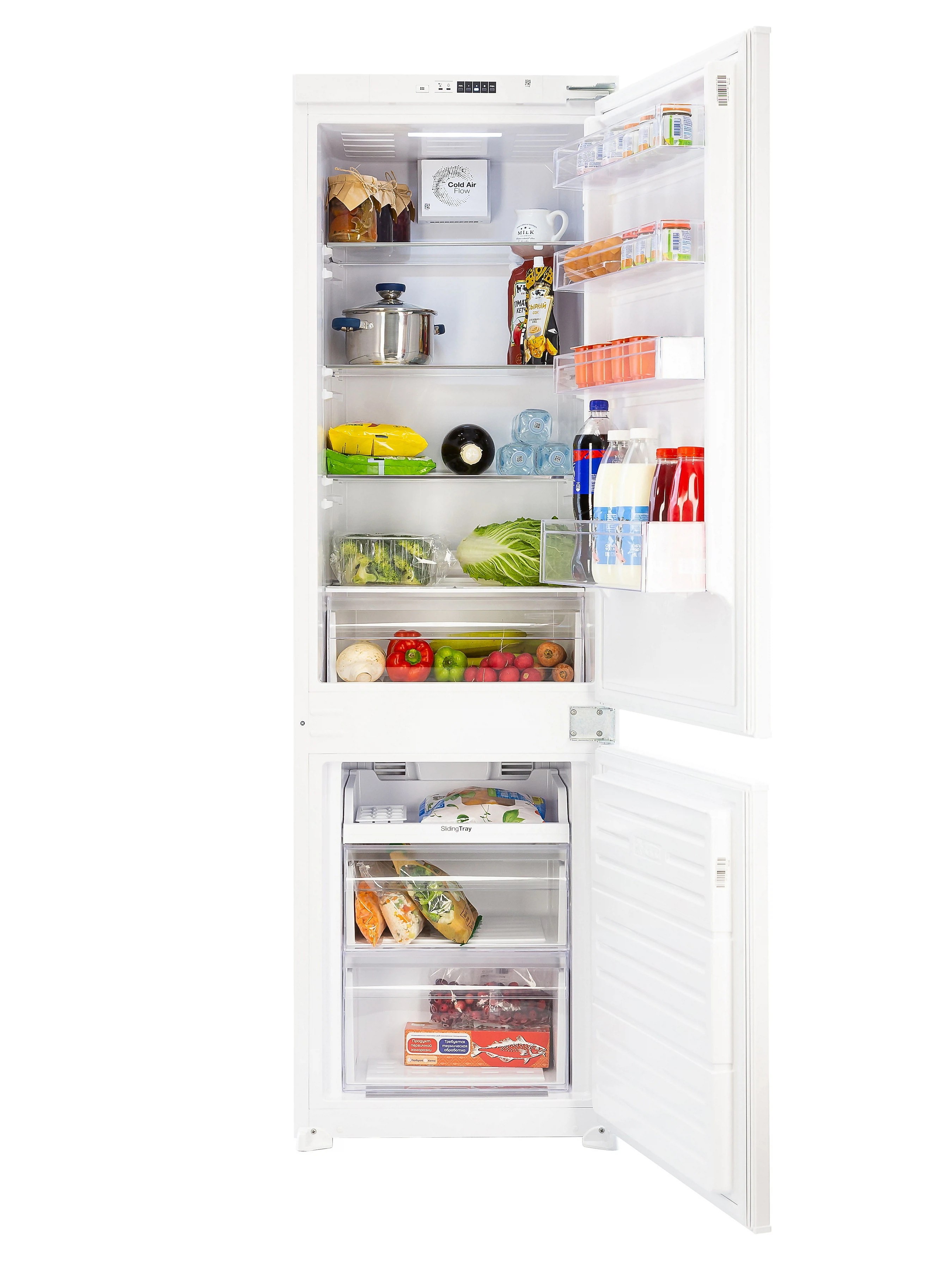 Изображение товара Встраиваемый холодильник GARTZ RBF530W VarioCool двухкамерный с NoFrost и ColdAirFlow