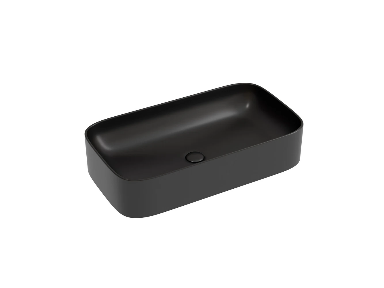 Изображение товара Умывальник чашa накладная прямоугольная Element черный матовый 705x380 мм