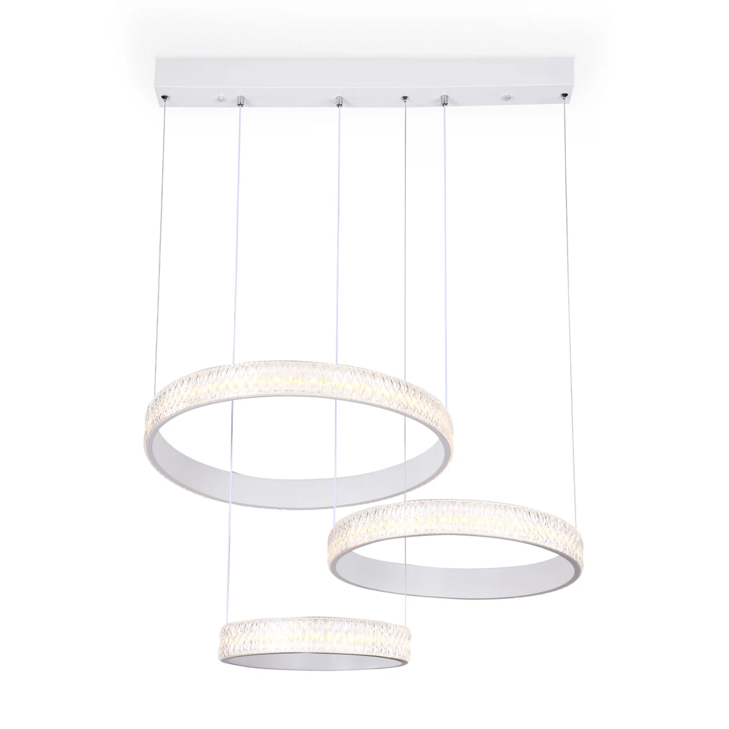 Изображение товара Люстра светодиодная подвесная Ambrella light FA6161 белая 79 Вт